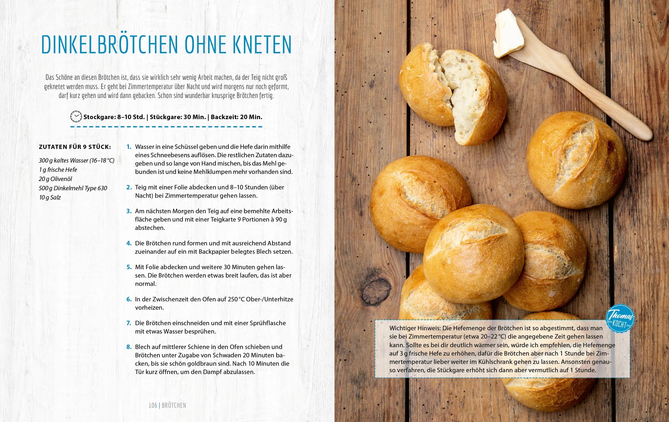 Innenansicht von 'Thomas kocht: Brot, Brötchen und Gebäck' - Gebundene Ausgabe