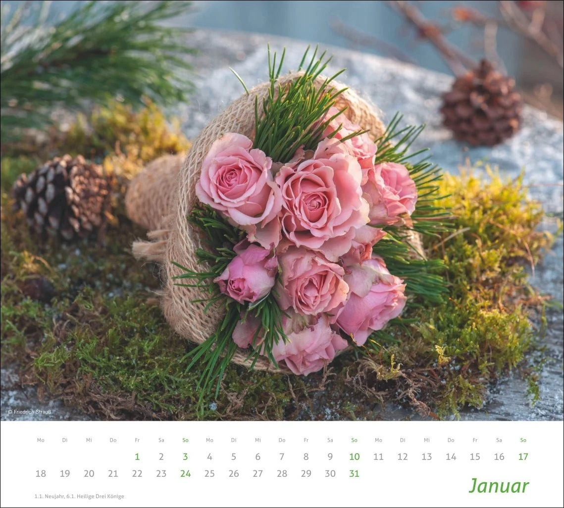 times&more Blumen Bildkalender 2027 – Ansicht