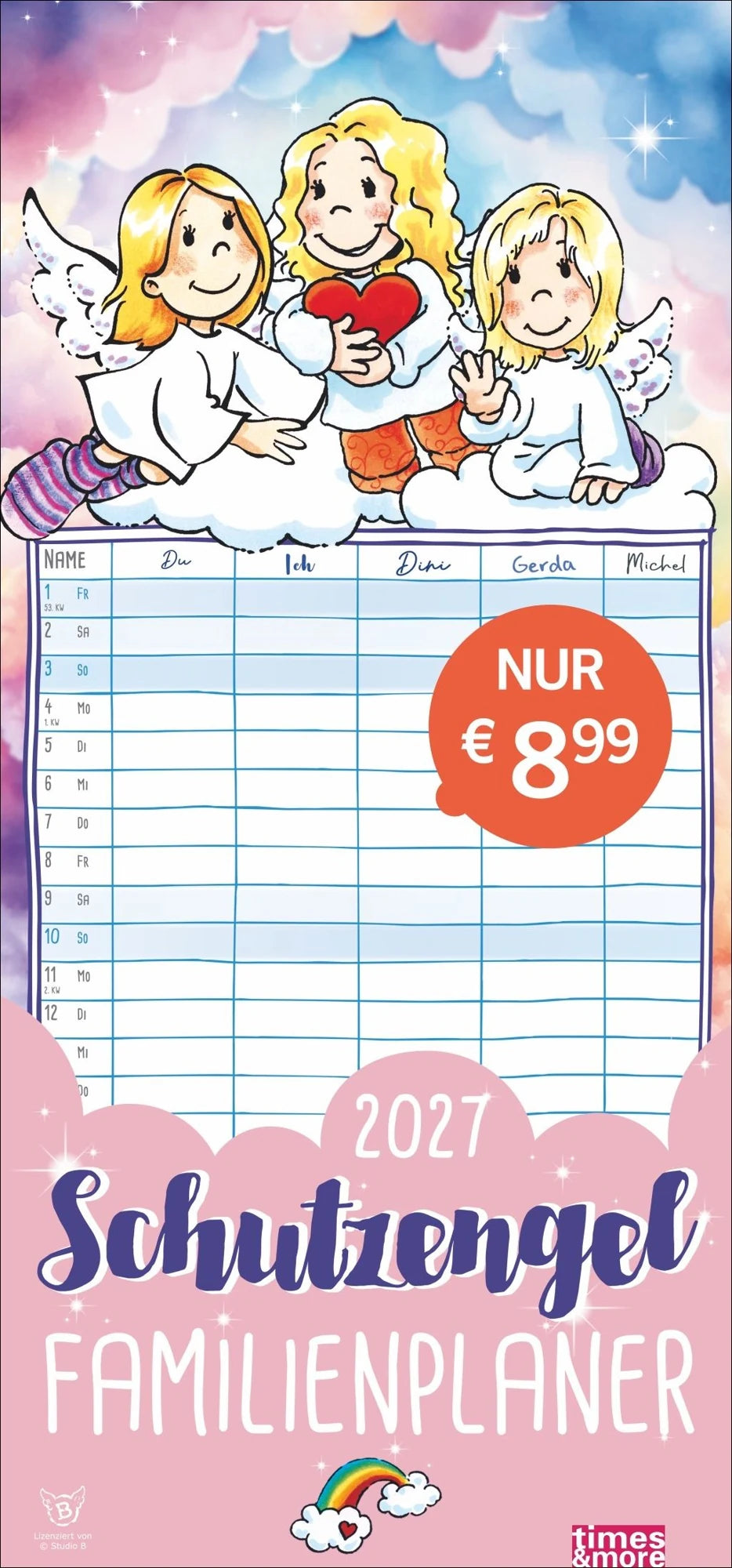 Familienplaner: times&more Schutzengel Familienplaner 2027