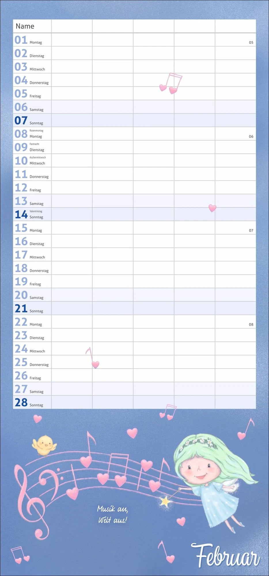 times&more Zauberwesen Familienplaner 2027 – Ansicht