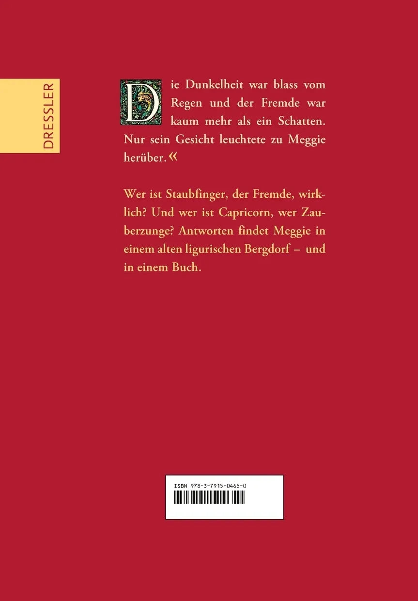 Buchrückseite von 'Tintenwelt 1. Tintenherz' mit Klappentext - Gebundene Ausgabe