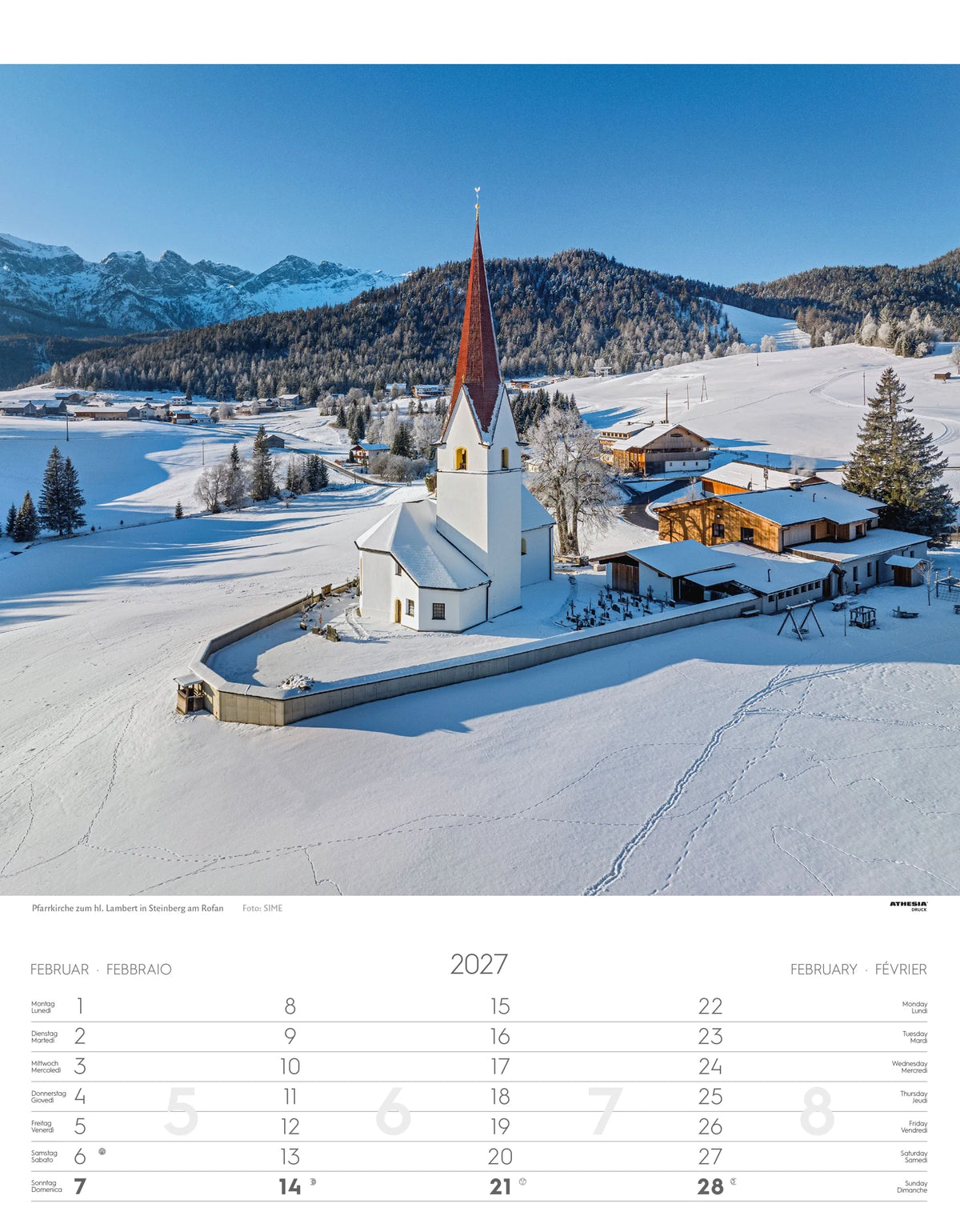 Tirol Kalender 2027 – Ansicht