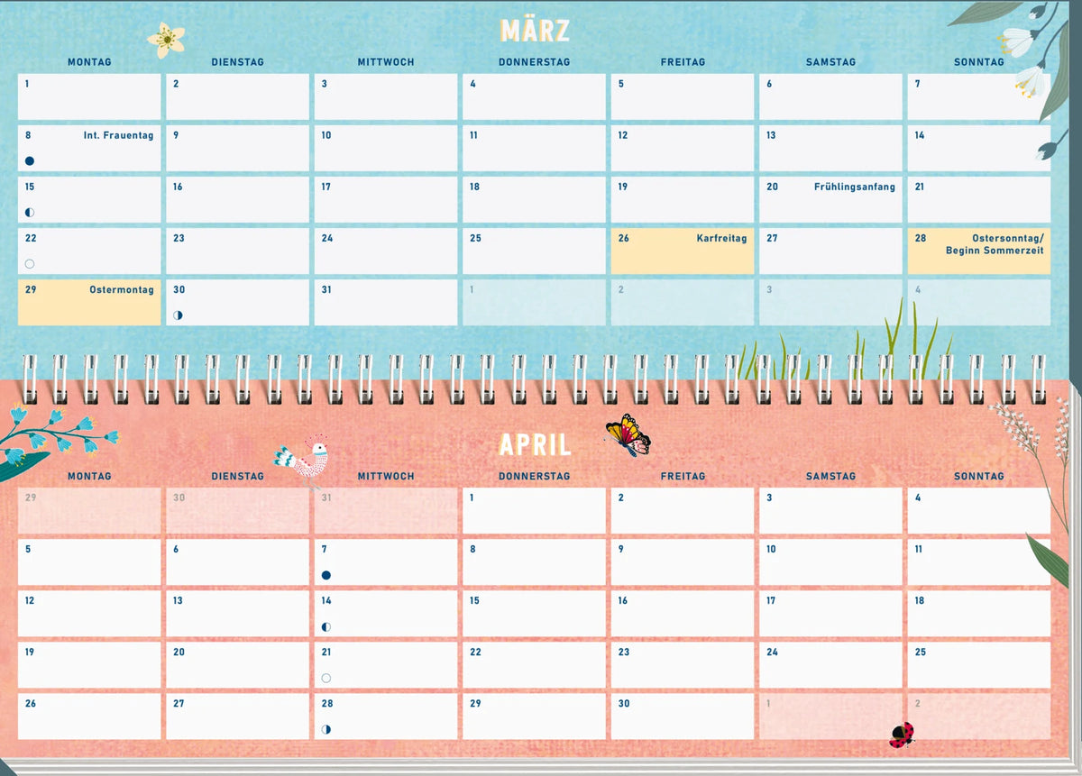 Tischkalender 2027 quer: Lebe wild und voller Wunder – Ansicht