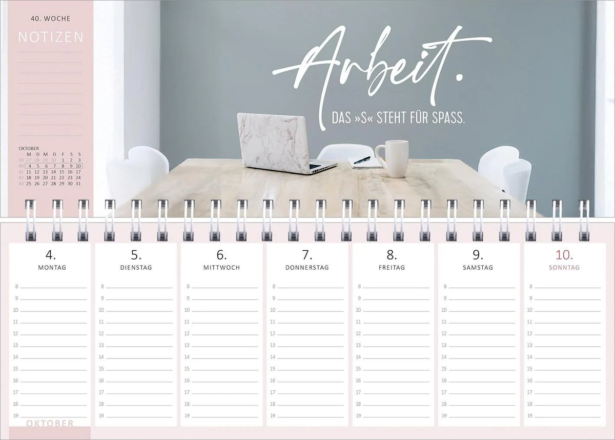 Tischkalender Nie ist der Freitag da, wenn man ihn braucht! 2027 – Ansicht