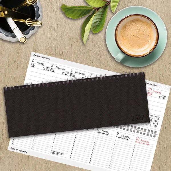 Tischkalender quer Professional Premium 2027 schwarz – Ansicht