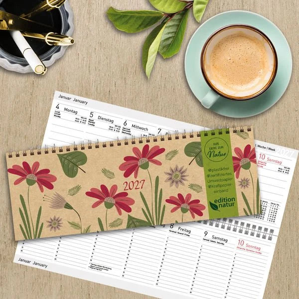 Tischquerkalender Edition Natur Flowers 2027 – Ansicht