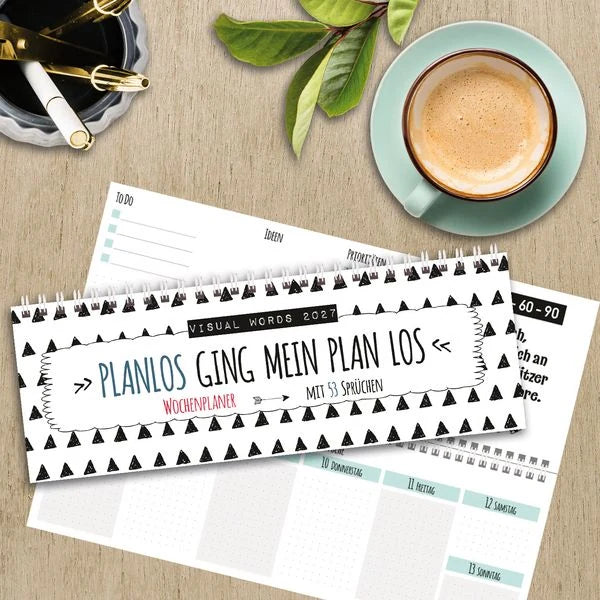 Tischquerkalender Visual Words 2027 – Ansicht