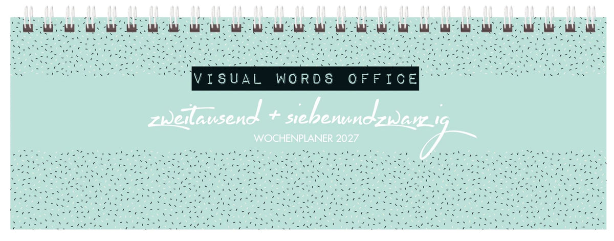 Tischkalender: Tischquerkalender Visual Words Office 2027