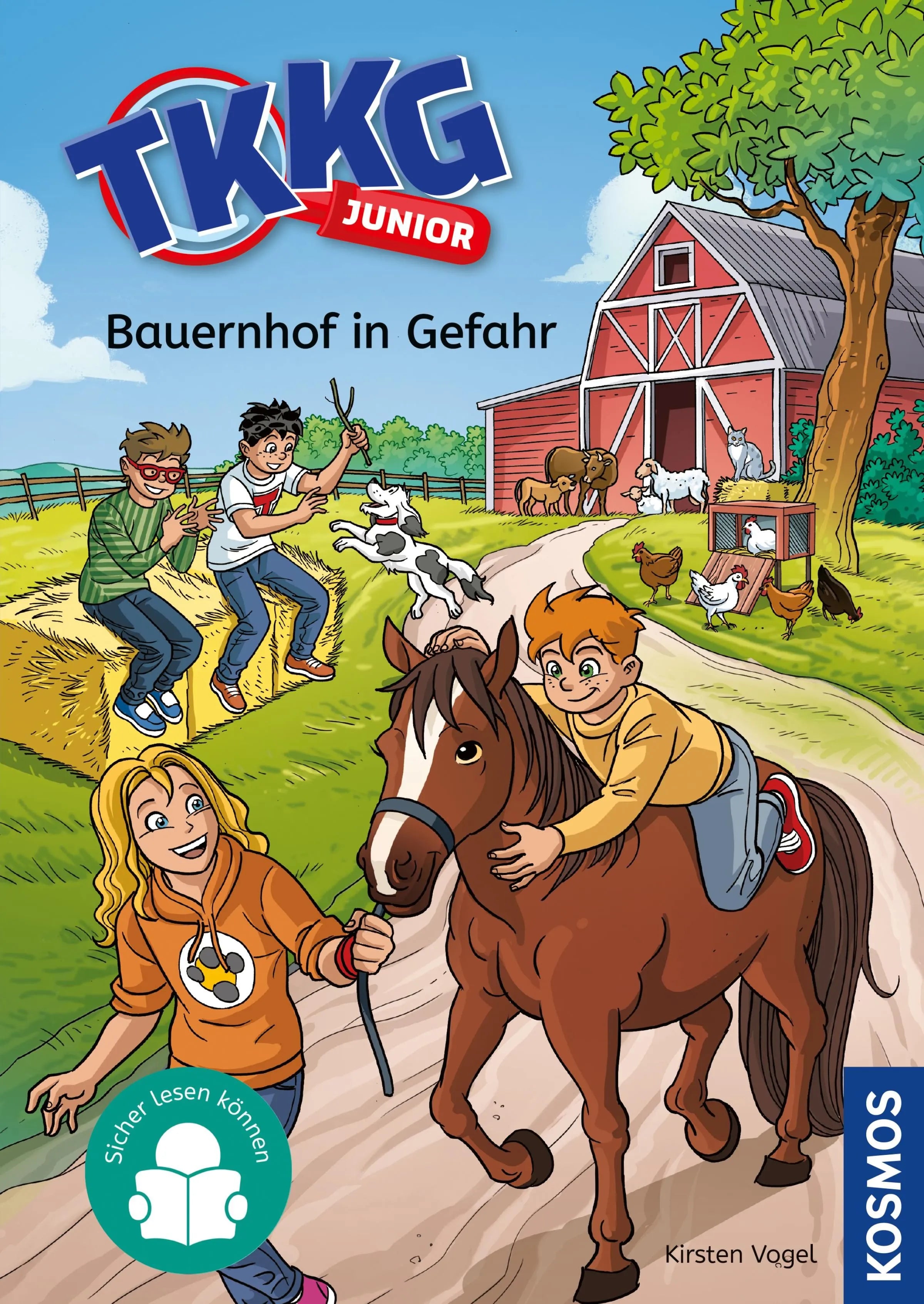 Cover: TKKG Junior, 6, Bauernhof in Gefahr (E-Book) von Kirsten Vogel
