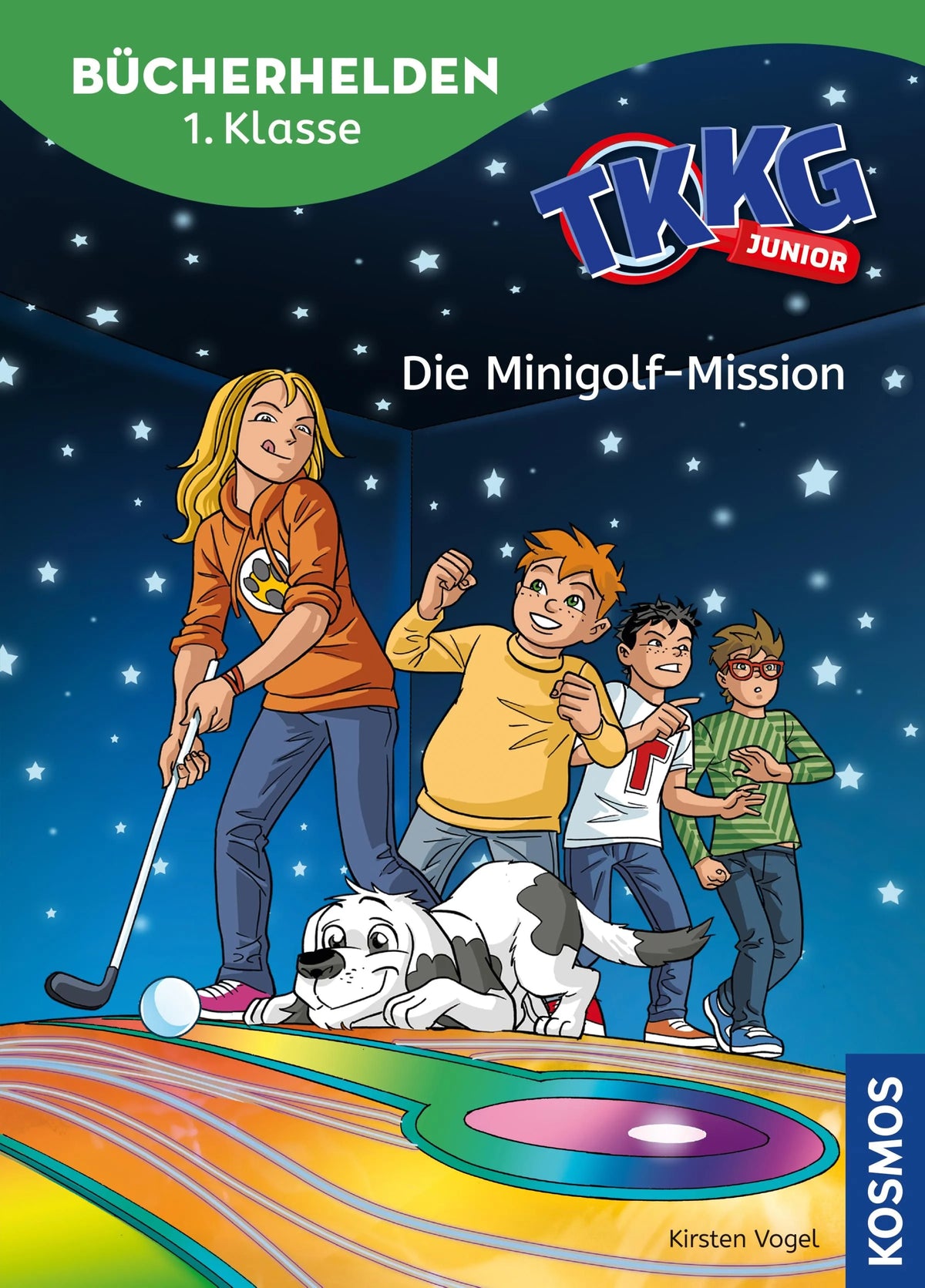 Cover: TKKG Junior, Bücherhelden 1. Klasse, Die Minigolf-Mission (E-Book) von Kirsten Vogel