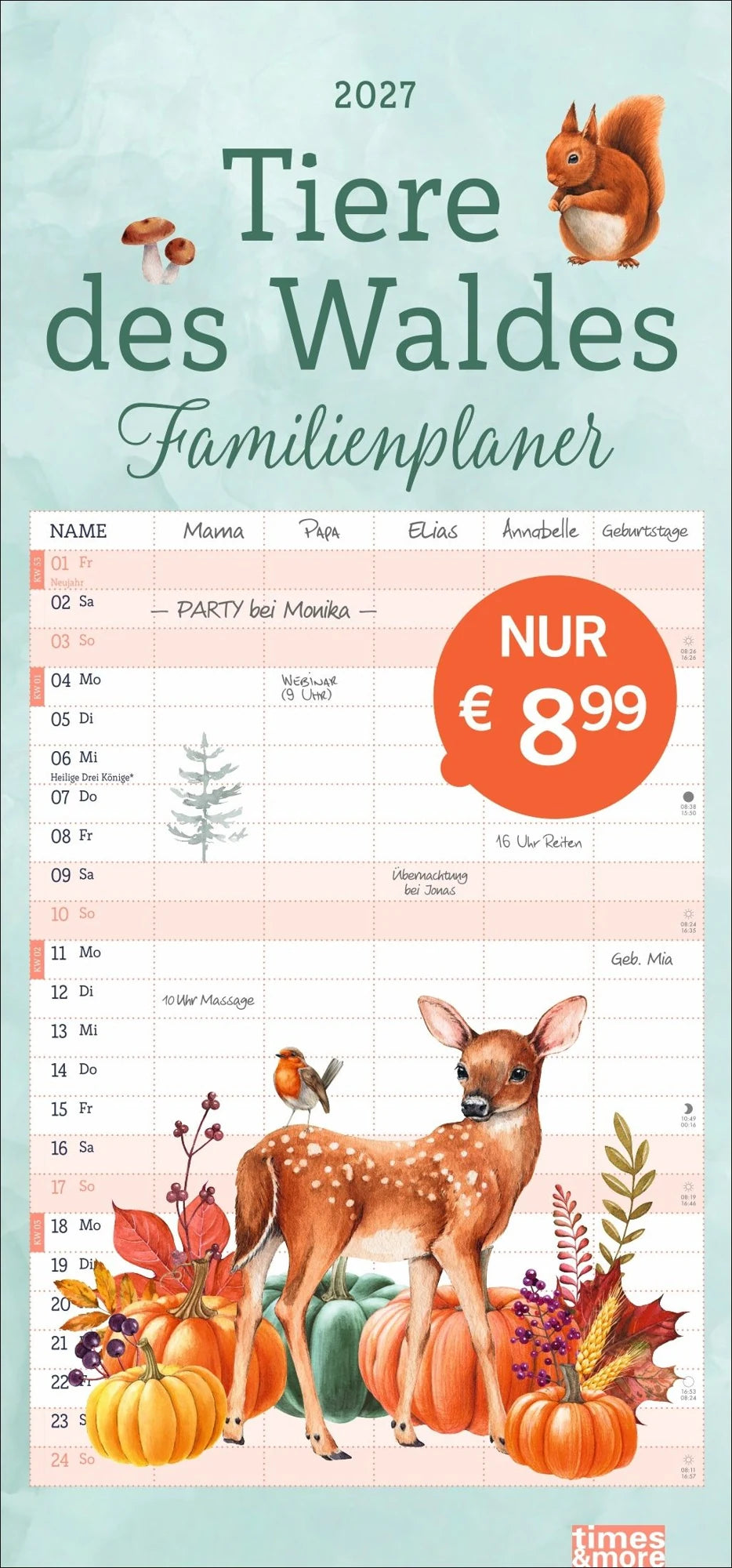 Familienplaner: tm Tiere des Waldes Familienplaner 2027