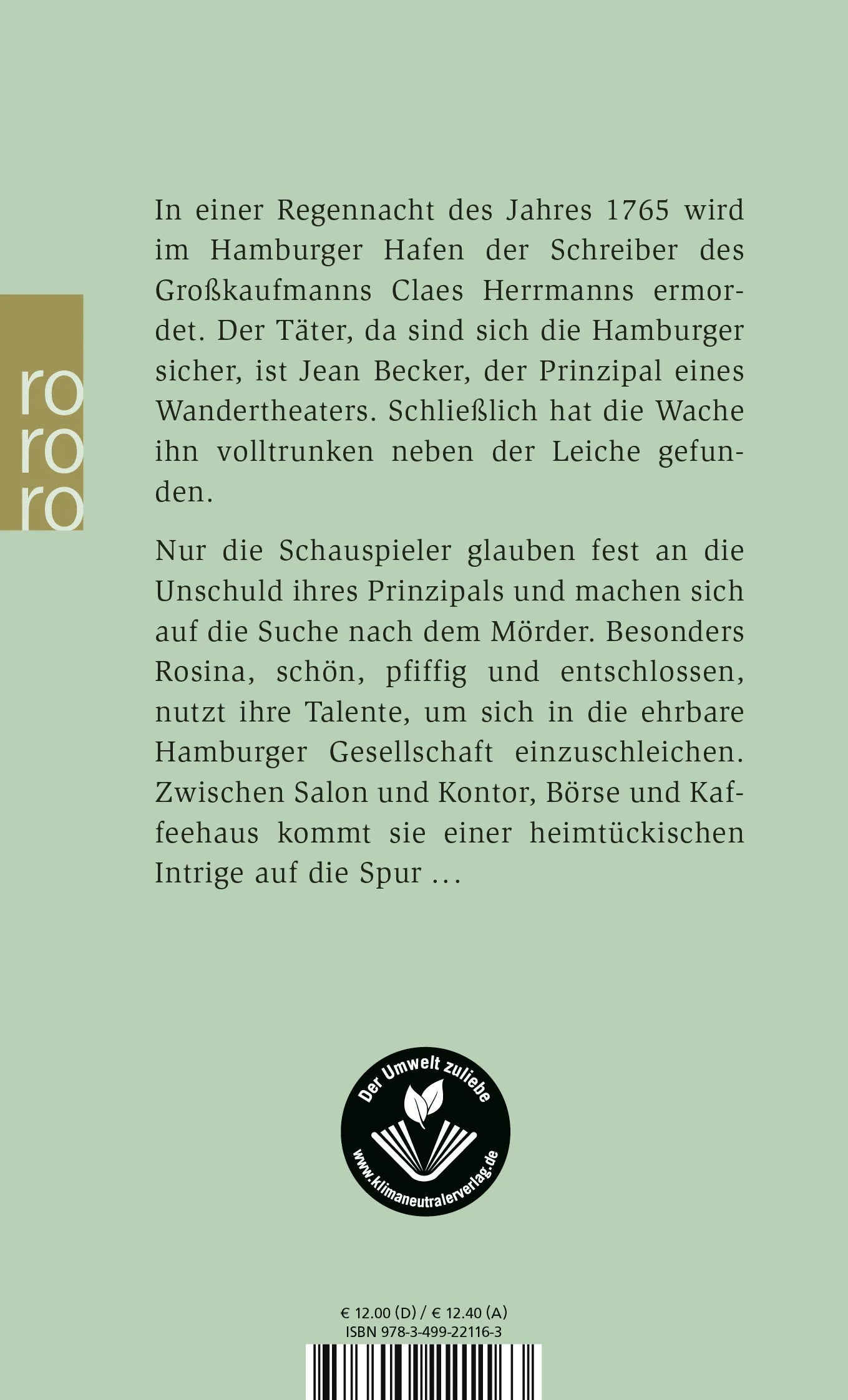 Buchrückseite von 'Tod am Zollhaus' mit Klappentext - Taschenbuch