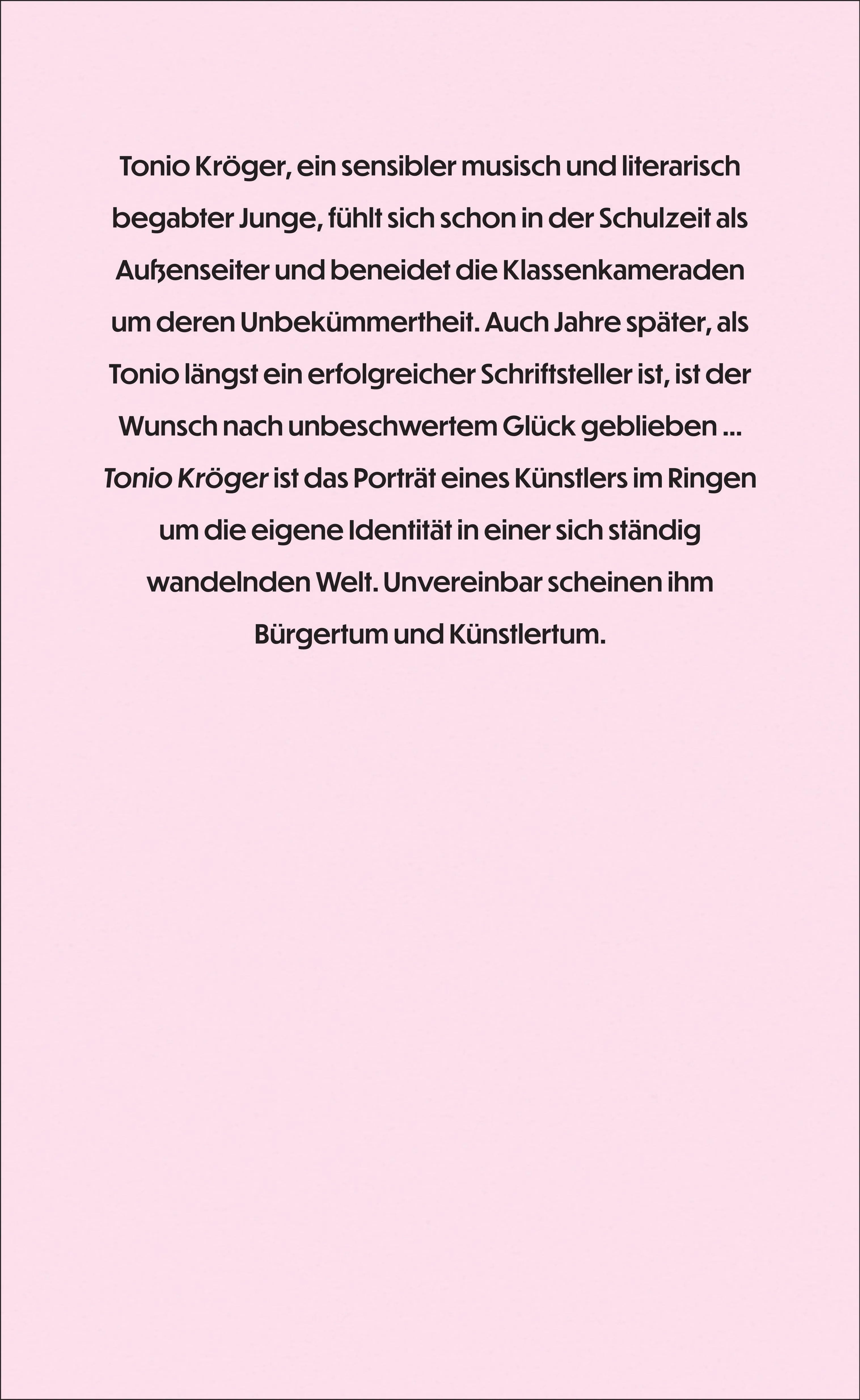 Rückseite: Tonio Kröger (Hardcover)