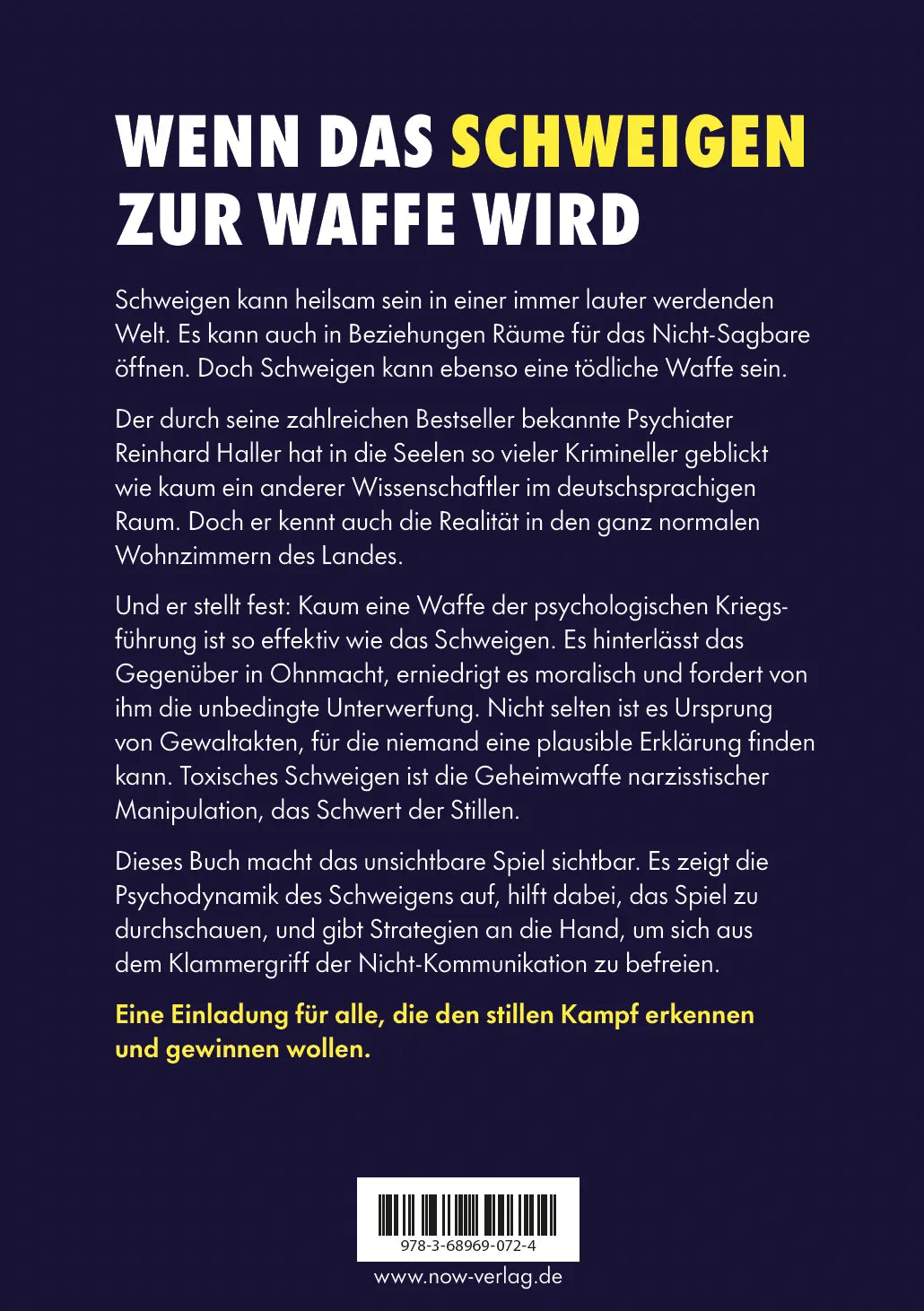 Rückseite: Toxisches Schweigen (Paperback)