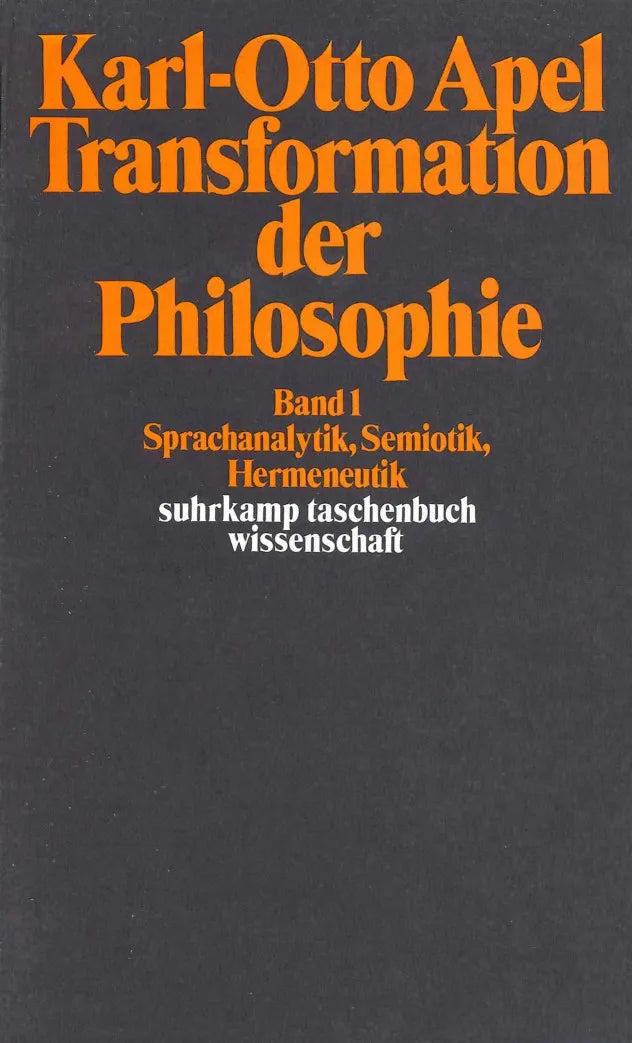 Buchcover von 'Transformation der Philosophie' - Taschenbuch von Karl-Otto Apel