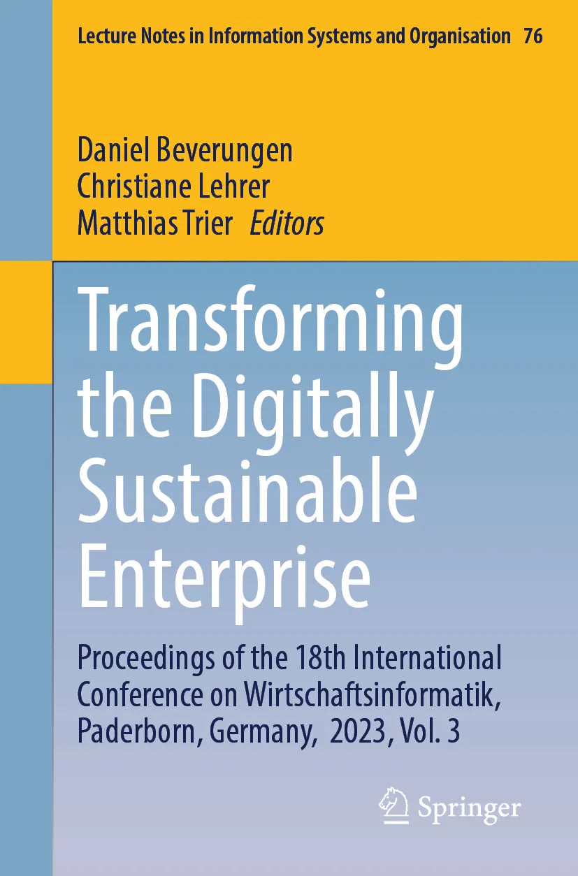Cover: Transforming the Digitally Sustainable Enterprise (E-Book)