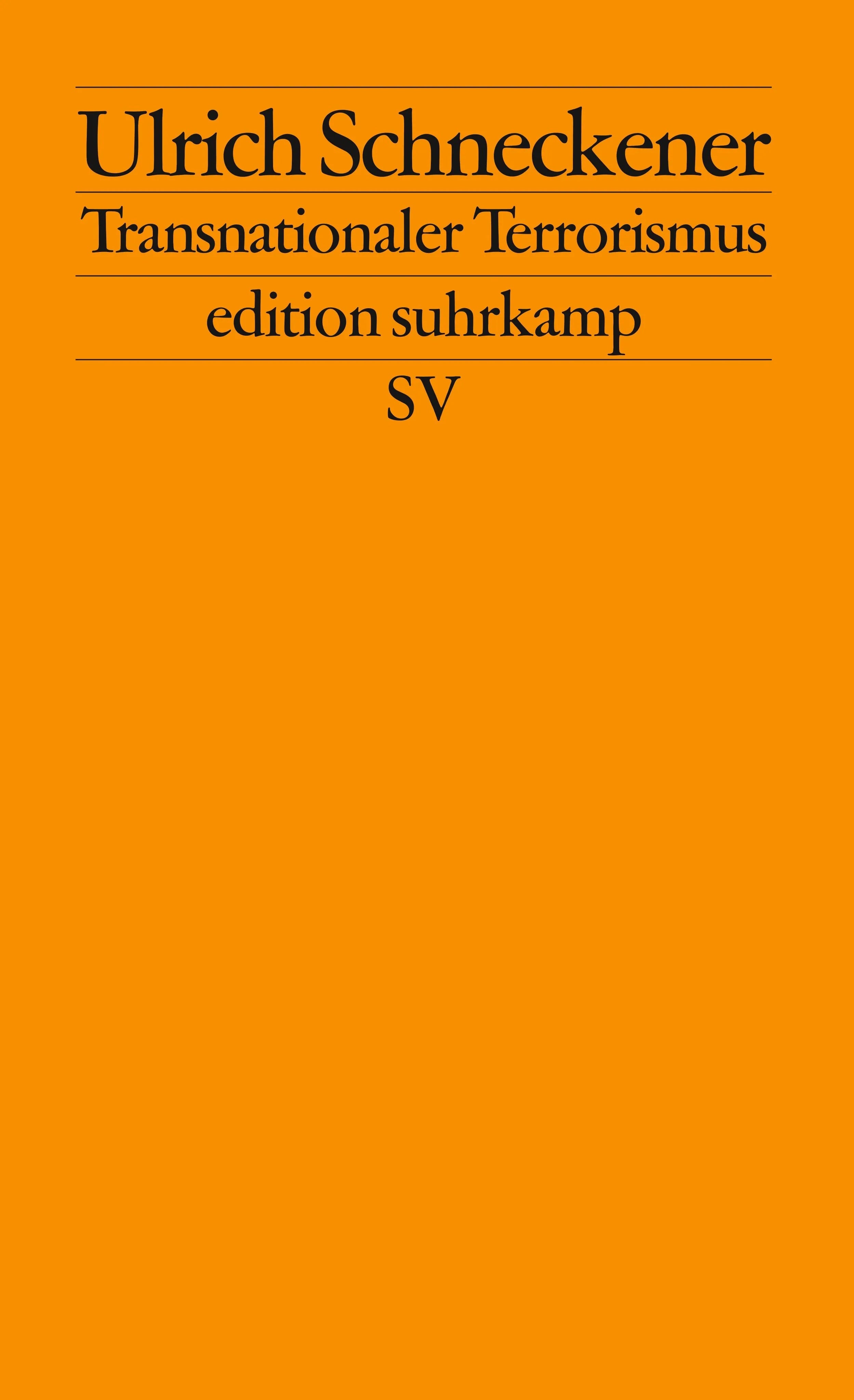 Buchcover von 'Transnationaler Terrorismus' - Taschenbuch von Ulrich Schneckener