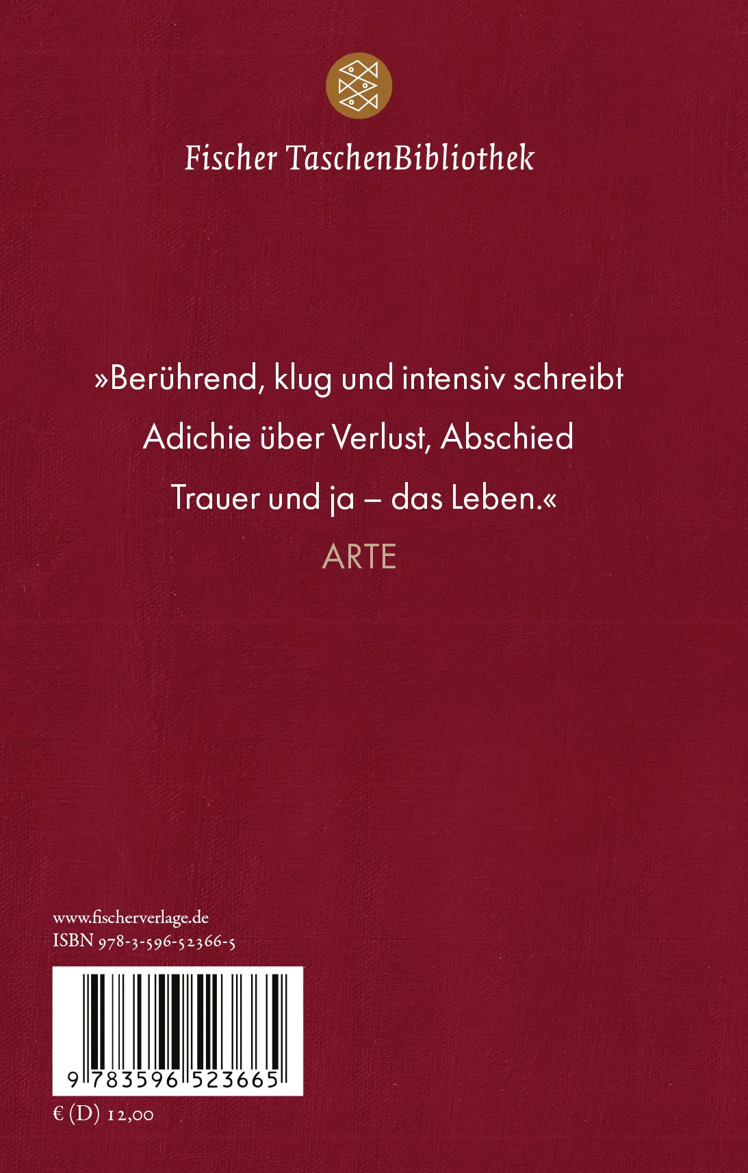 Buchrückseite von 'Trauer ist das Glück, geliebt zu haben' mit Klappentext - Gebundene Ausgabe