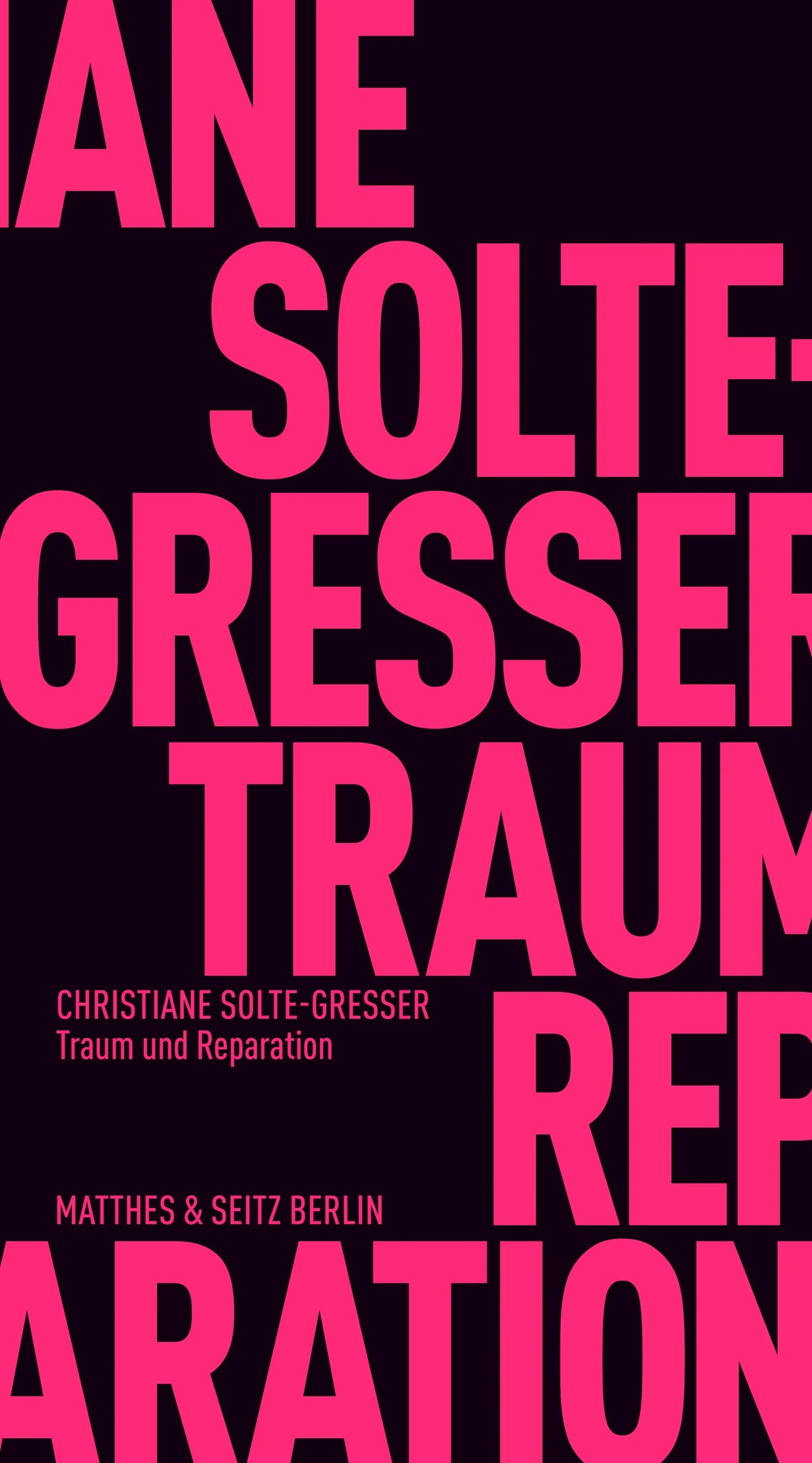 Cover: Traum und Reparation (E-Book) von Christiane Solte-Gresser