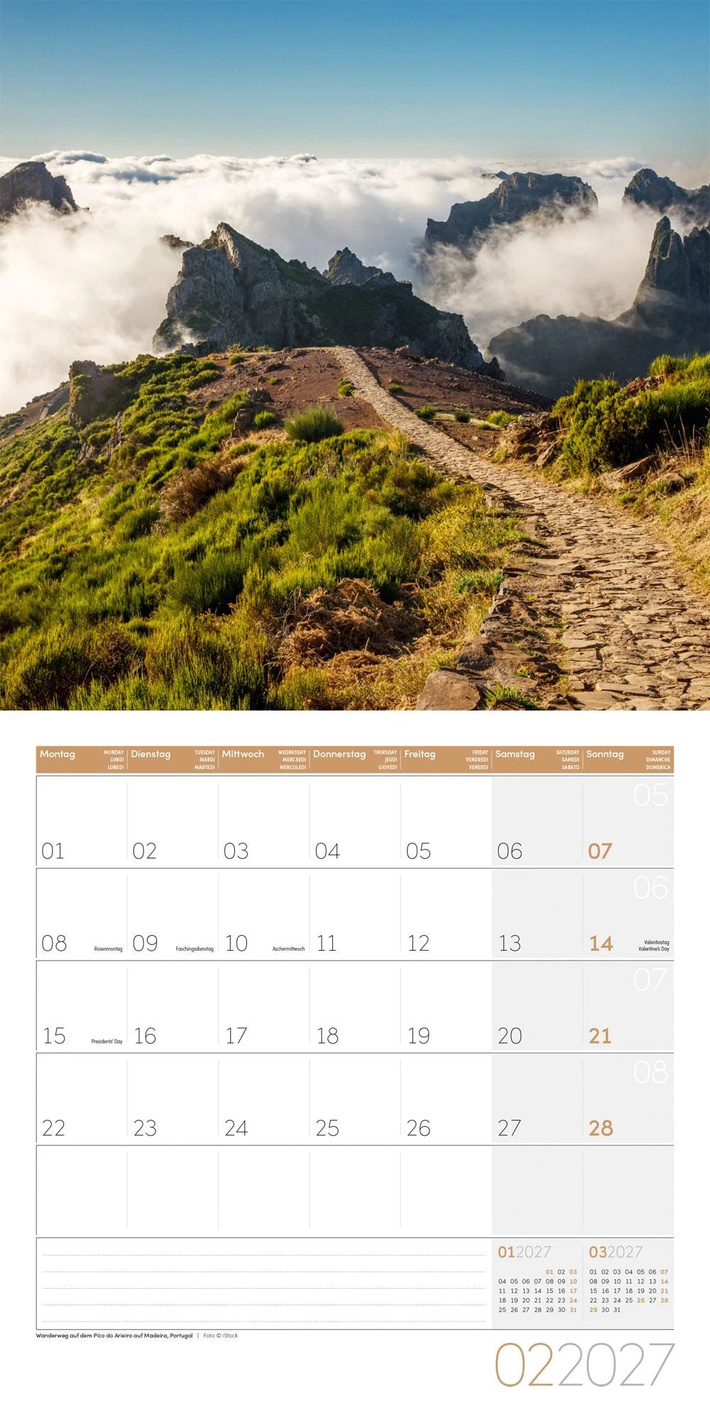 Traumpfade Kalender 2027 - 30x30 - Art12 – Ansicht