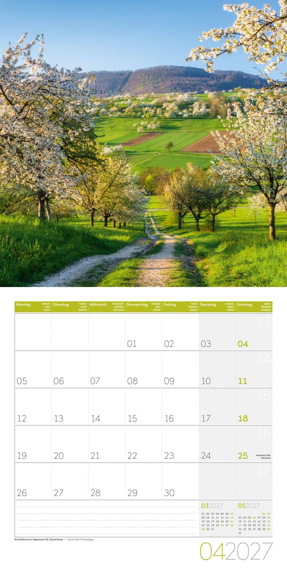 Traumpfade Kalender 2027 - 30x30 - Art12 – Ansicht