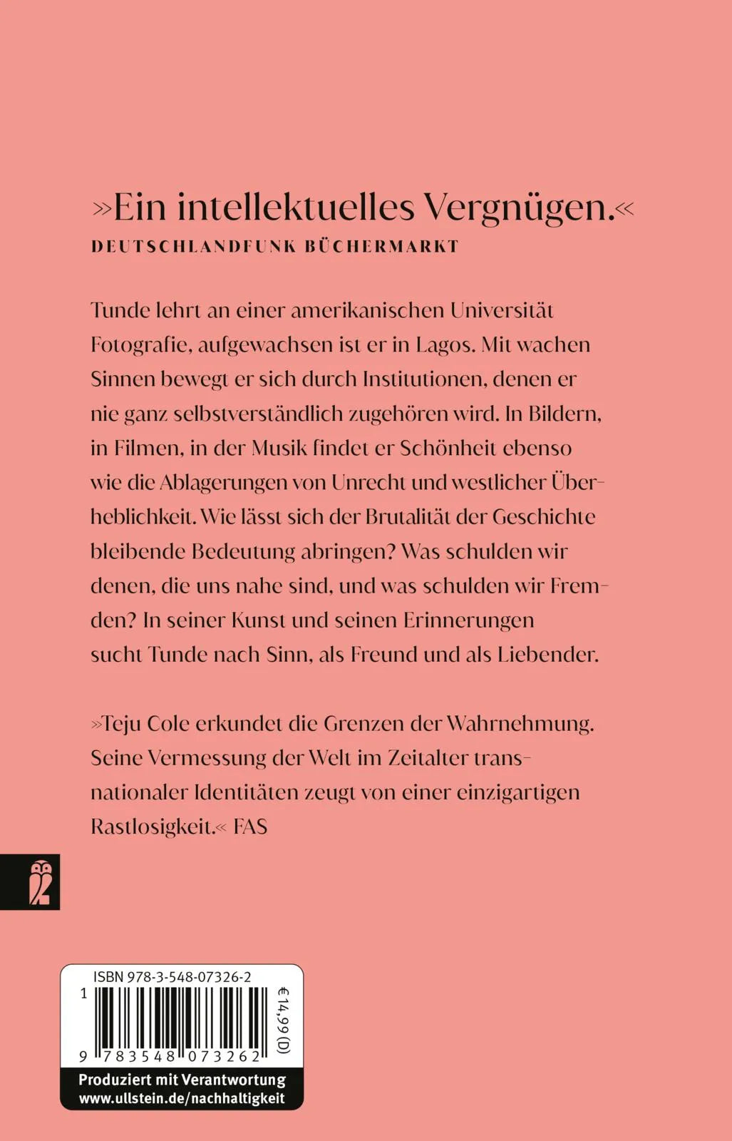Buchrückseite von 'Tremor' mit Klappentext - Taschenbuch