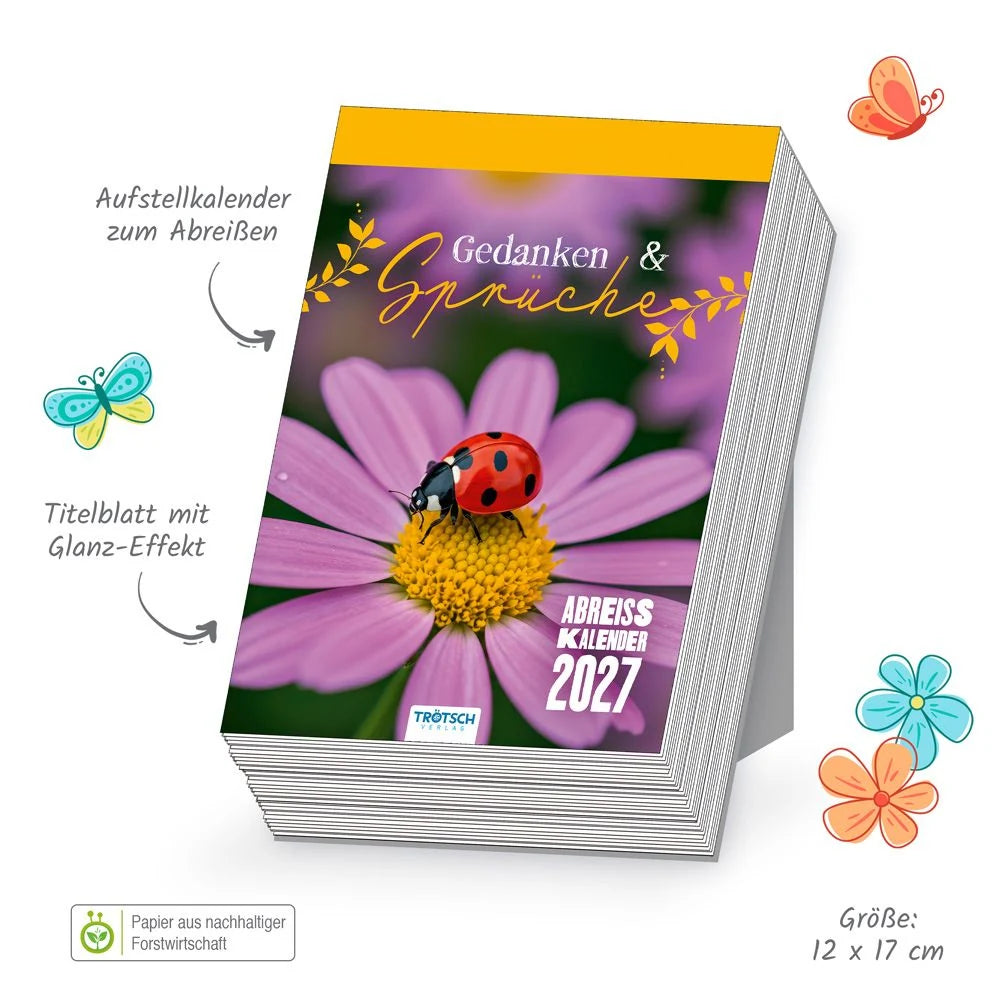 TRÖTSCH - Abreißkalender Gedanken und Sprüche 2027 – Ansicht