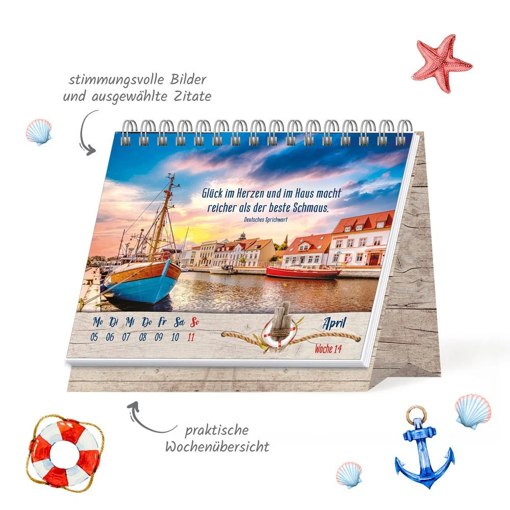 TRÖTSCH - Aufstellwochenkalender Maritime Momente 2027 – Ansicht