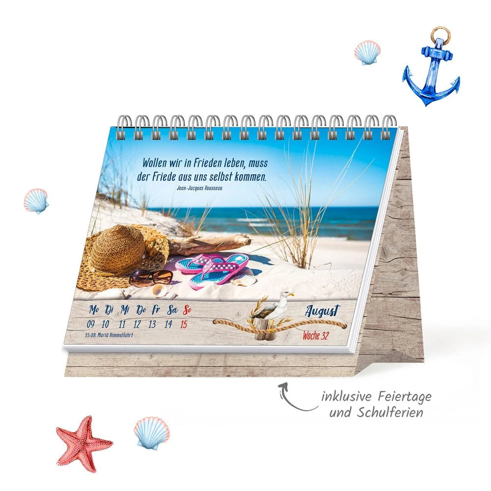 TRÖTSCH - Aufstellwochenkalender Maritime Momente 2027 – Ansicht