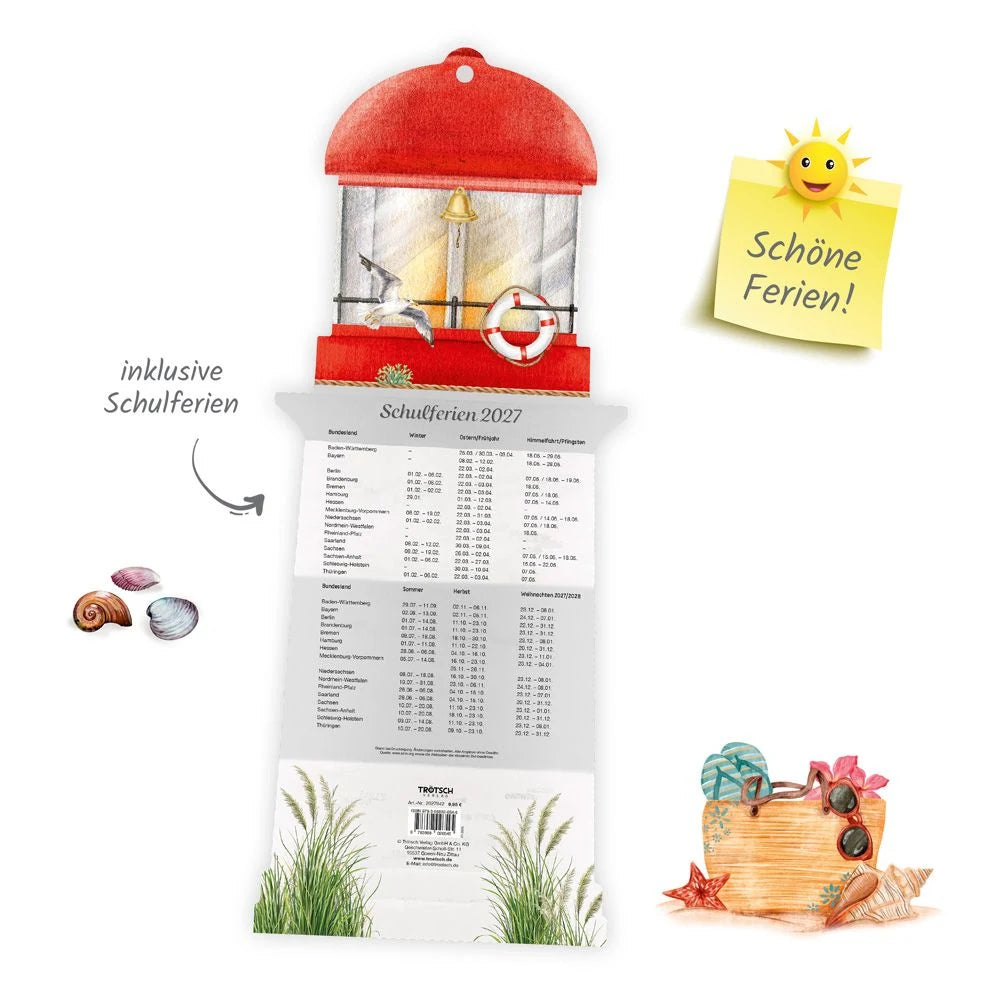 TRÖTSCH - Formkalender Familienkalender Leuchtturm 2027 – Ansicht
