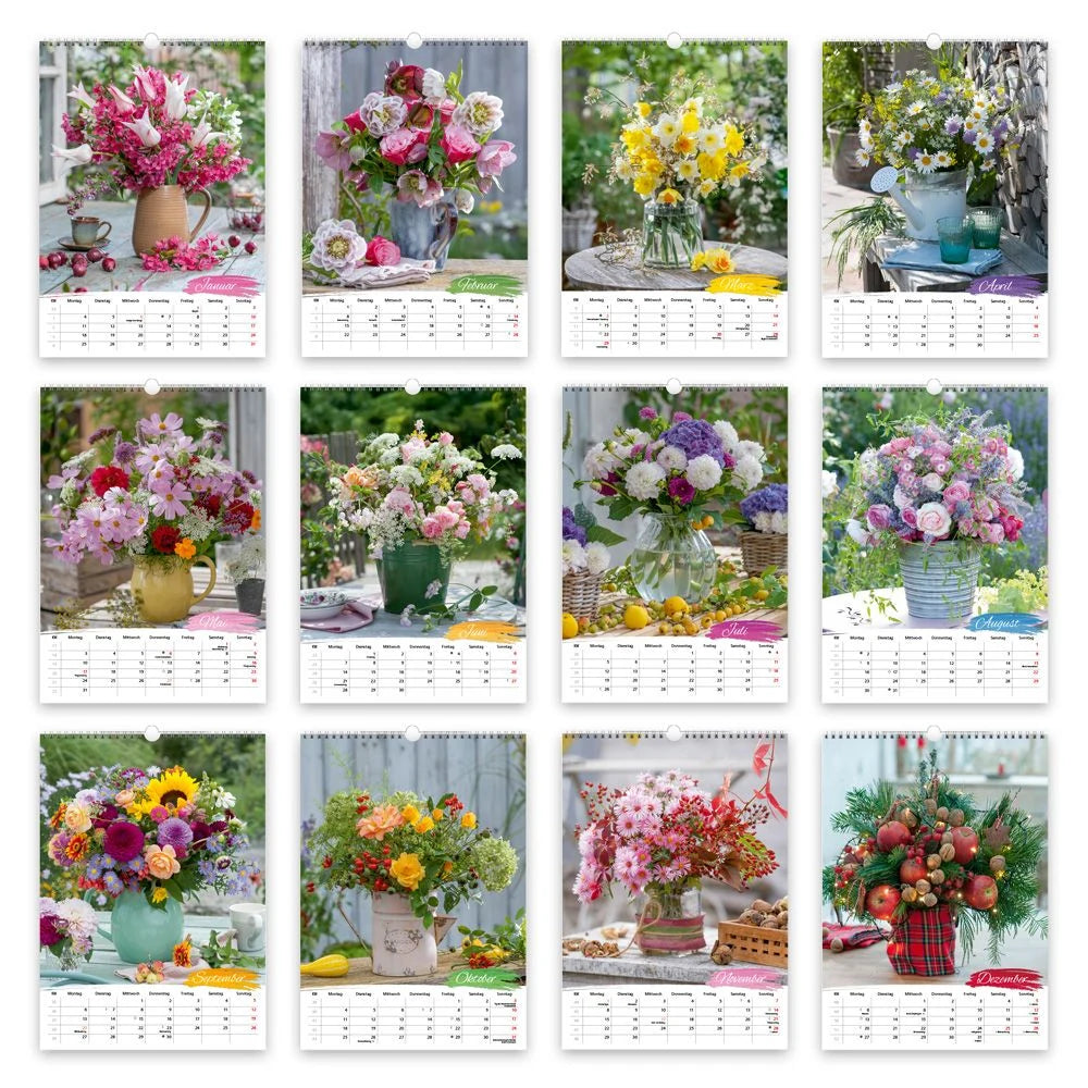 TRÖTSCH - Großbildkalender Blumen-Arrangements 2027 – Ansicht