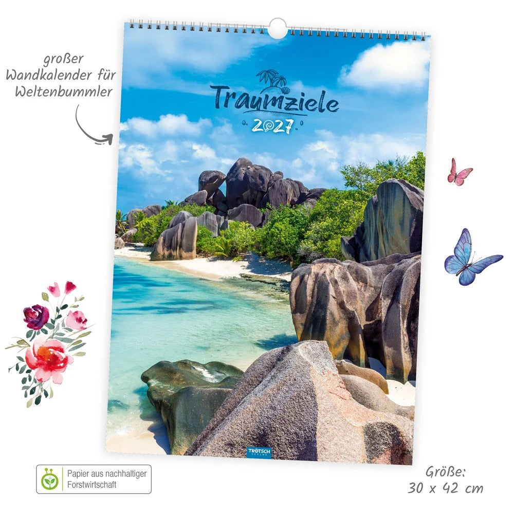 TRÖTSCH - Großbildkalender Traumziele 2027 – Ansicht