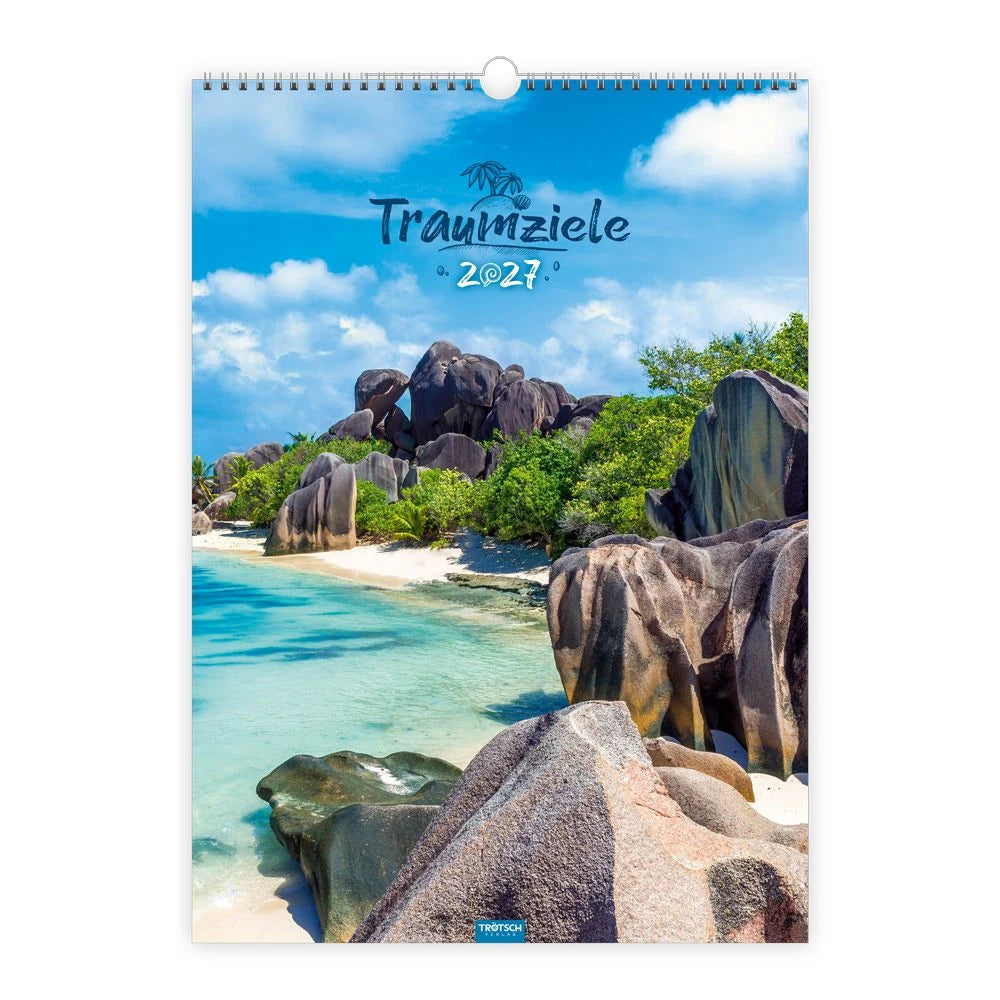 Wandkalender: TRÖTSCH - Großbildkalender Traumziele 2027