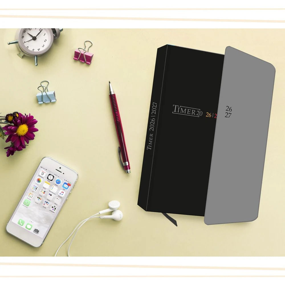 TRÖTSCH - Schülerkalender mit Klappe Black 26/27 – Ansicht