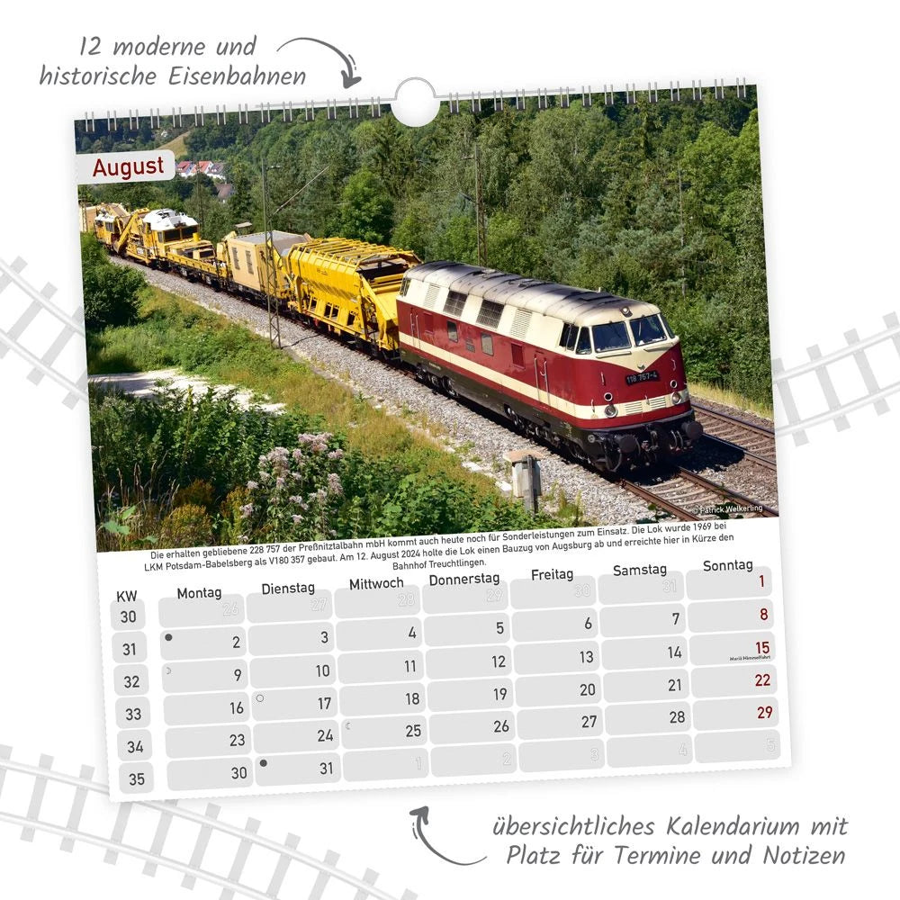 TRÖTSCH - Technikkalender DDR-Eisenbahnen 2027 – Ansicht