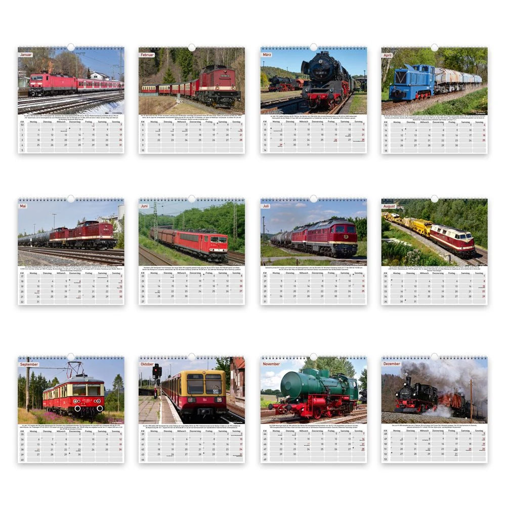 TRÖTSCH - Technikkalender DDR-Eisenbahnen 2027 – Ansicht