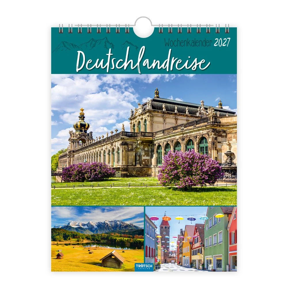Taschenkalender: TRÖTSCH - Wochenkalender zum Hängen Deutschlandreise 2027