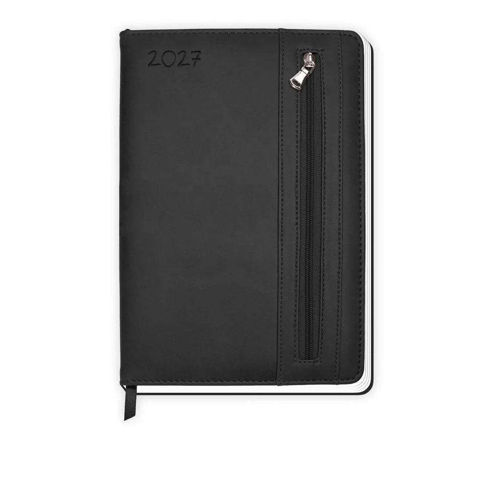 Taschenkalender: TRÖTSCH - Wochenplaner A5 mit Tasche Schwarz 2027