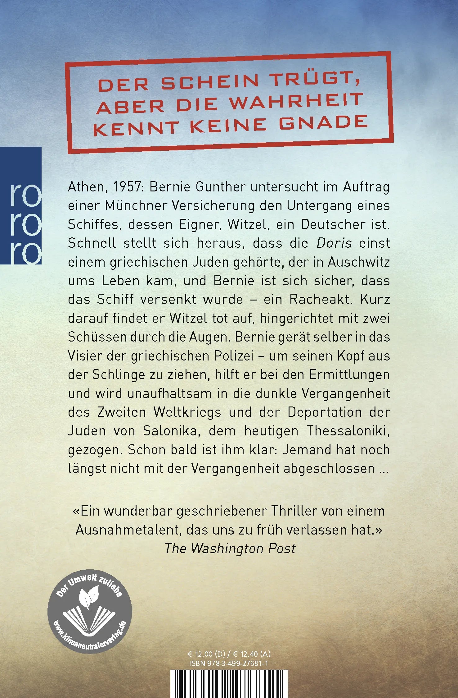 Buchrückseite von 'Trojanische Pferde' mit Klappentext - Taschenbuch