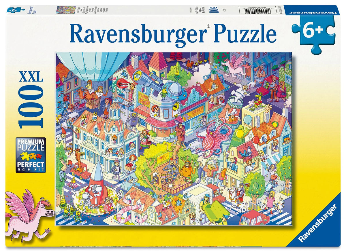 Kinderpuzzle: Kinderpuzzle 100 XXL Teile - Trubel in Chaoshausen
