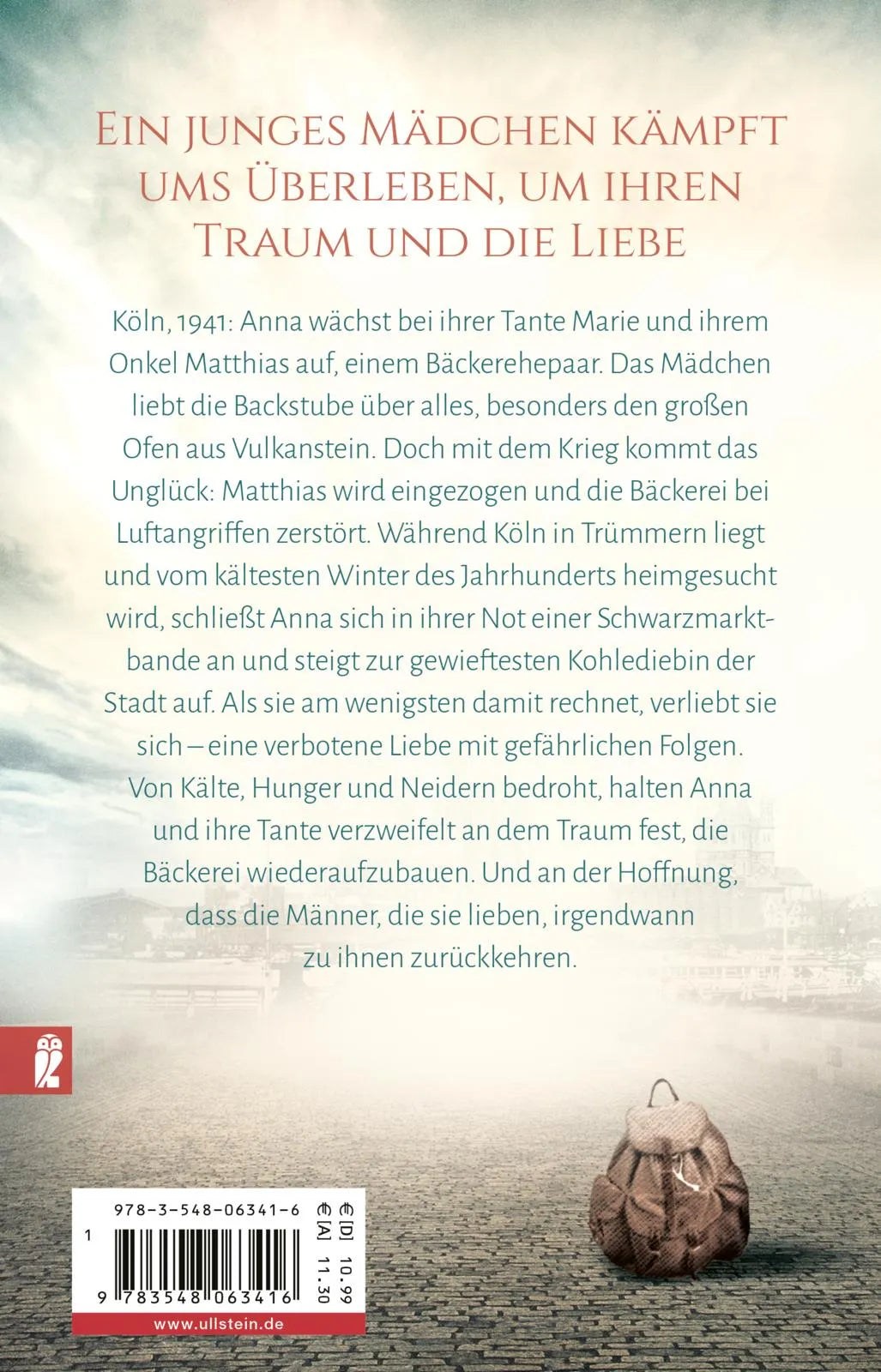 Buchrückseite von 'Trümmermädchen' mit Klappentext - Taschenbuch