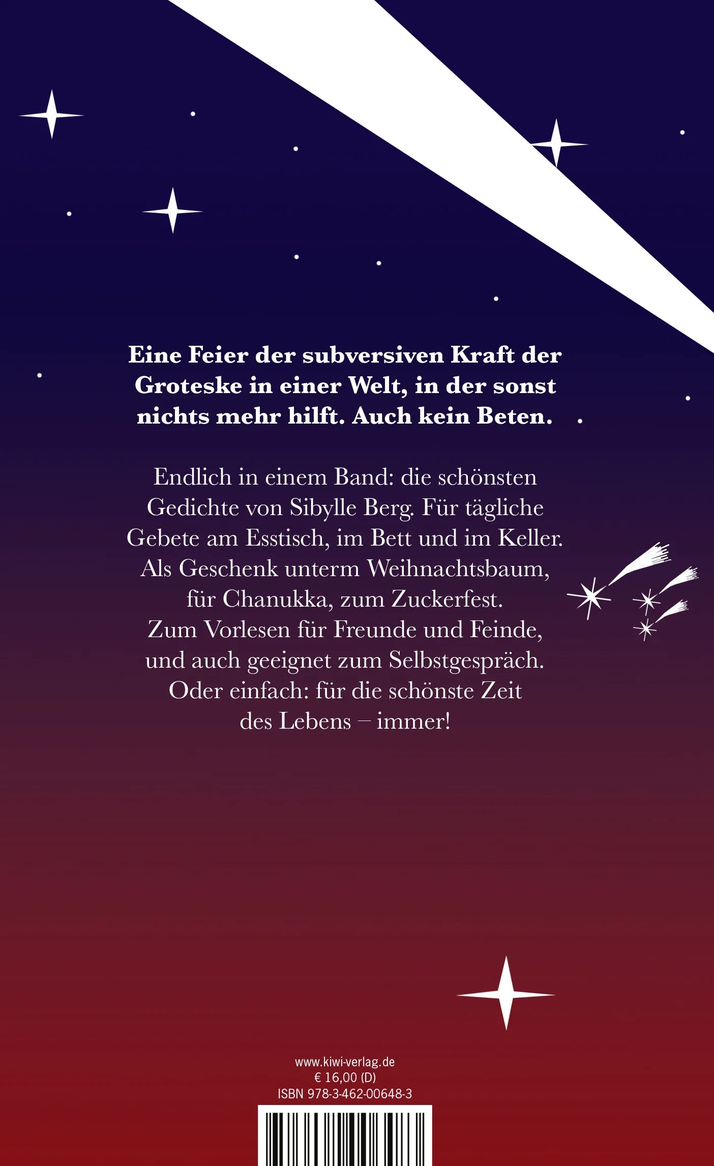 Buchrückseite von 'Try Praying' mit Klappentext - Gebundene Ausgabe