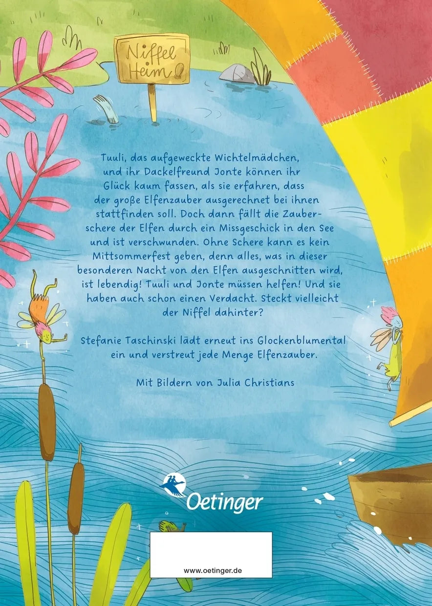Buchrückseite von 'Tuuli, das Wichtelmädchen 2. Der große Elfenzauber' mit Klappentext - Gebundene Ausgabe