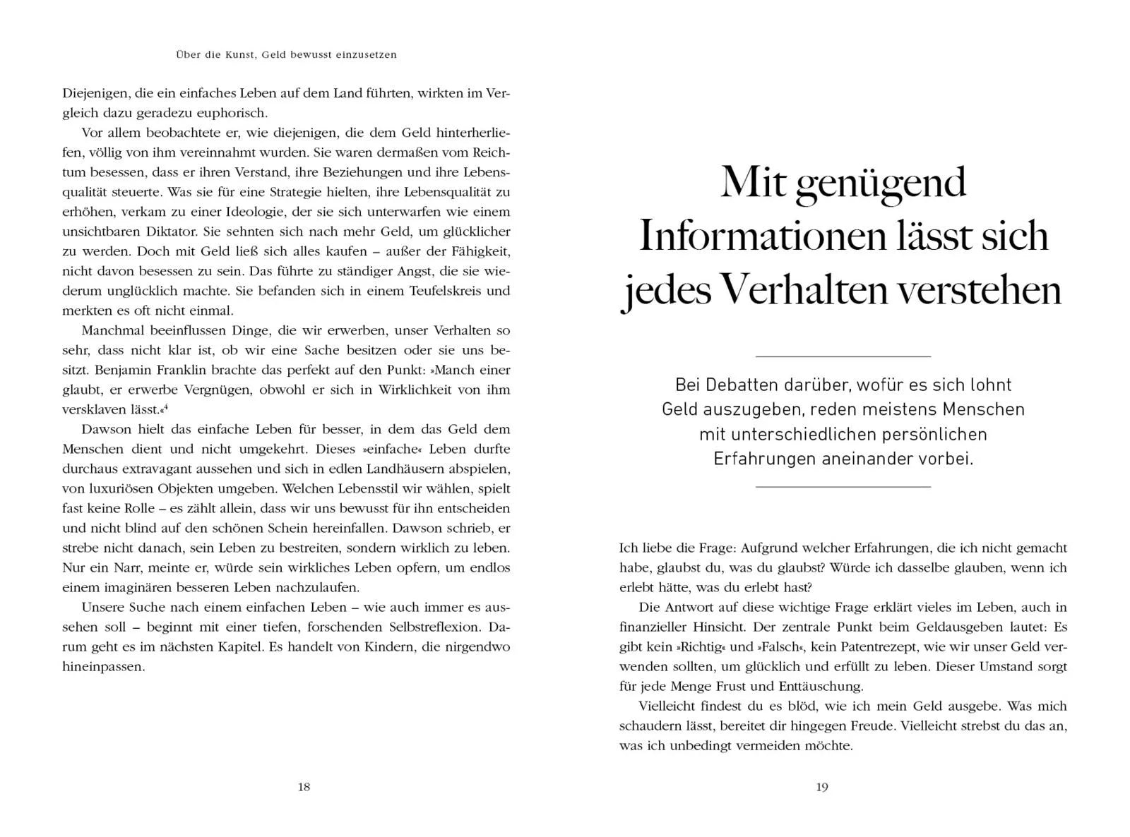 Innenansicht von 'Über die Kunst, Geld bewusst einzusetzen' - Paperback