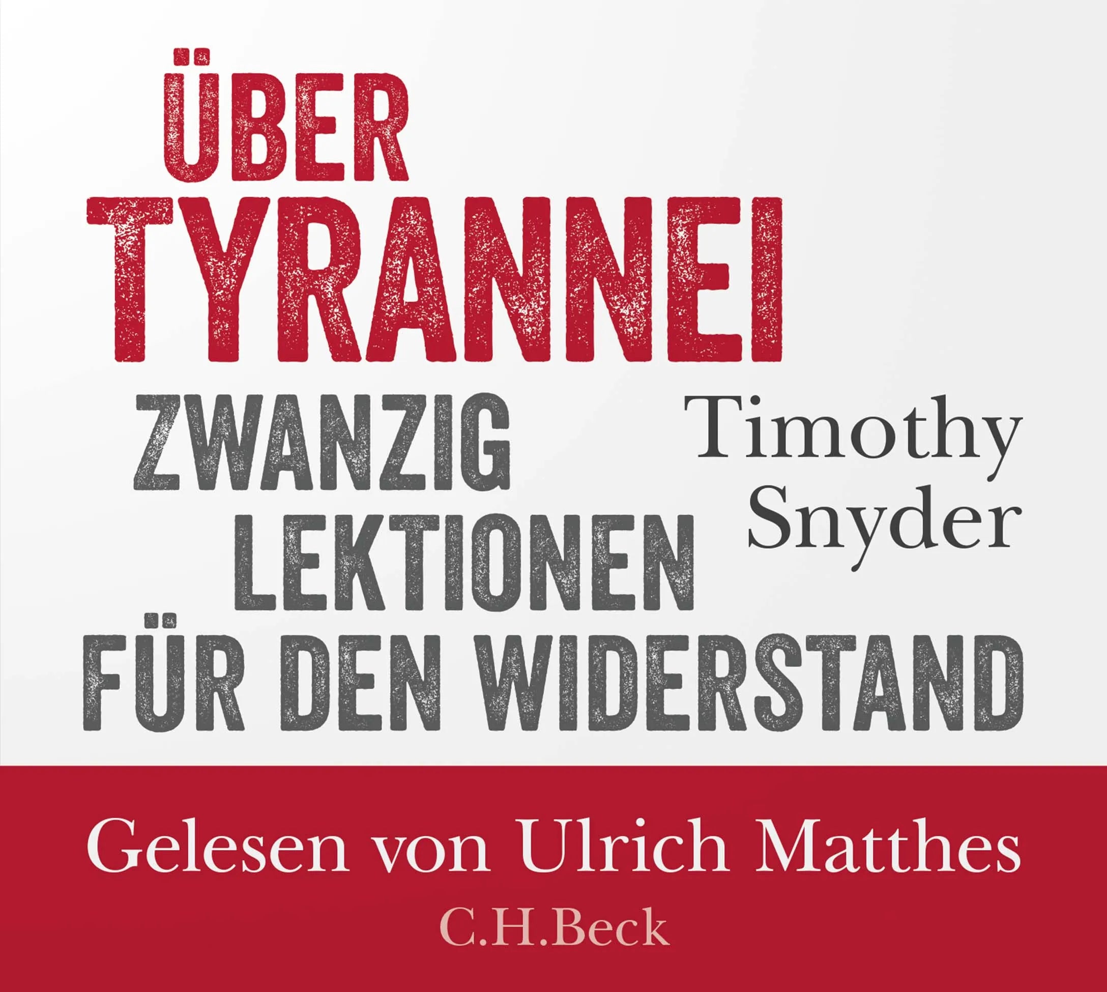 Buchcover von 'Über Tyrannei' - Hörbuch (CD) von Timothy Snyder