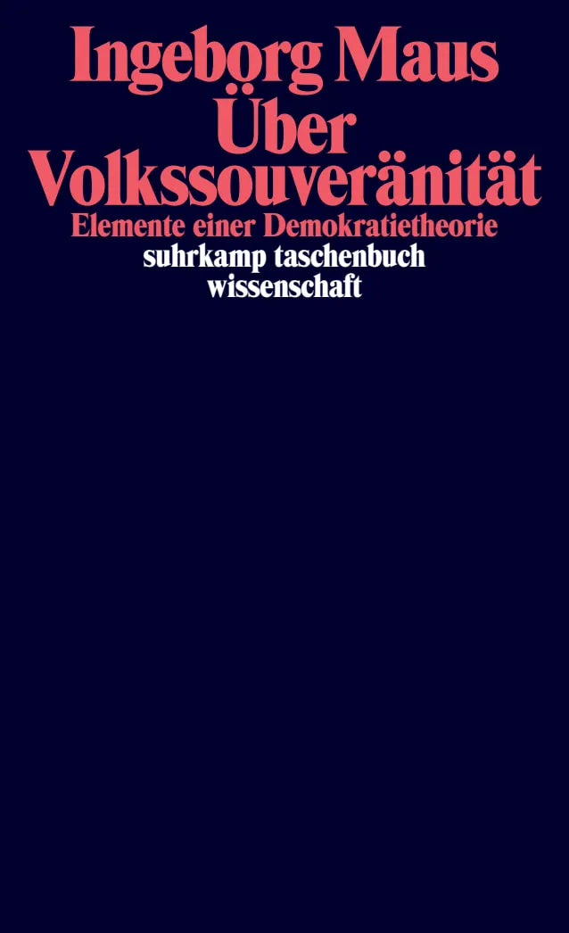 Buchcover von 'Über Volkssouveränität' - Taschenbuch von Ingeborg Maus