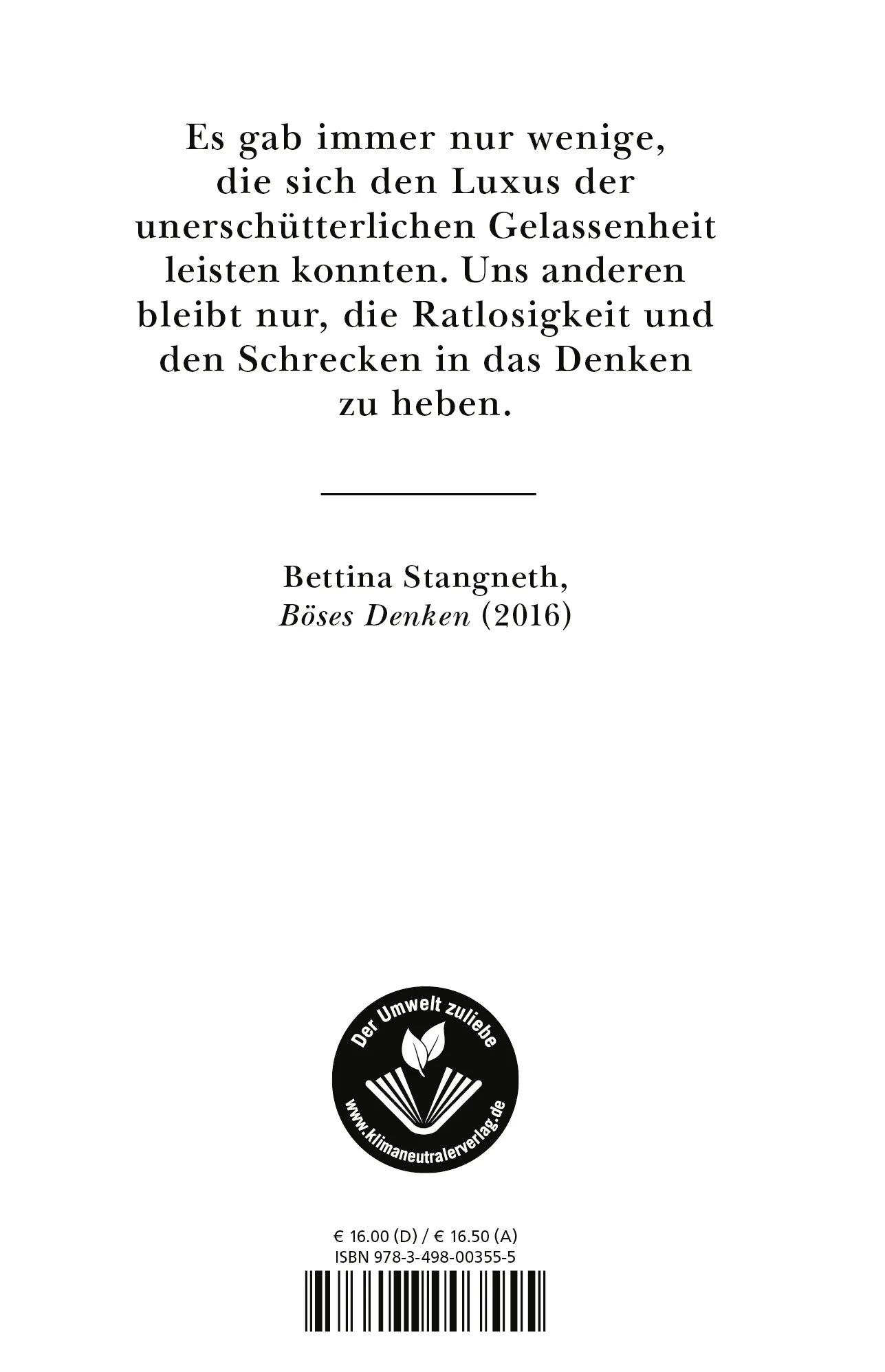 Buchrückseite von 'Überforderung' mit Klappentext - Gebundene Ausgabe
