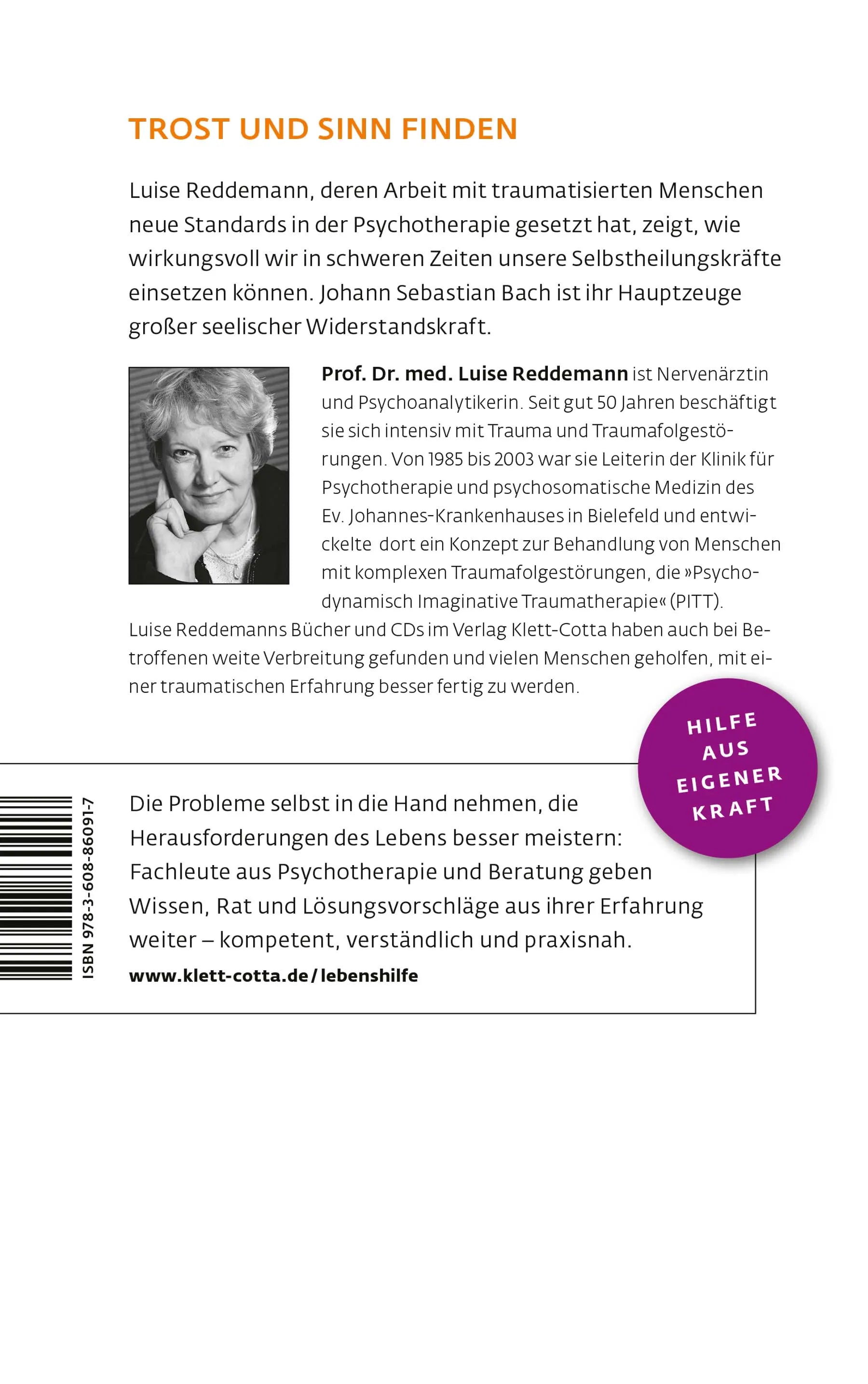 Buchrückseite von 'Überlebenskunst' mit Klappentext - Paperback