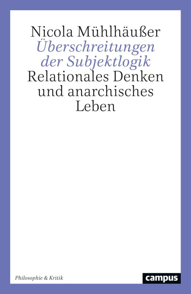 Cover: Überschreitungen der Subjektlogik (E-Book) von Nicola Mühlhäußer
