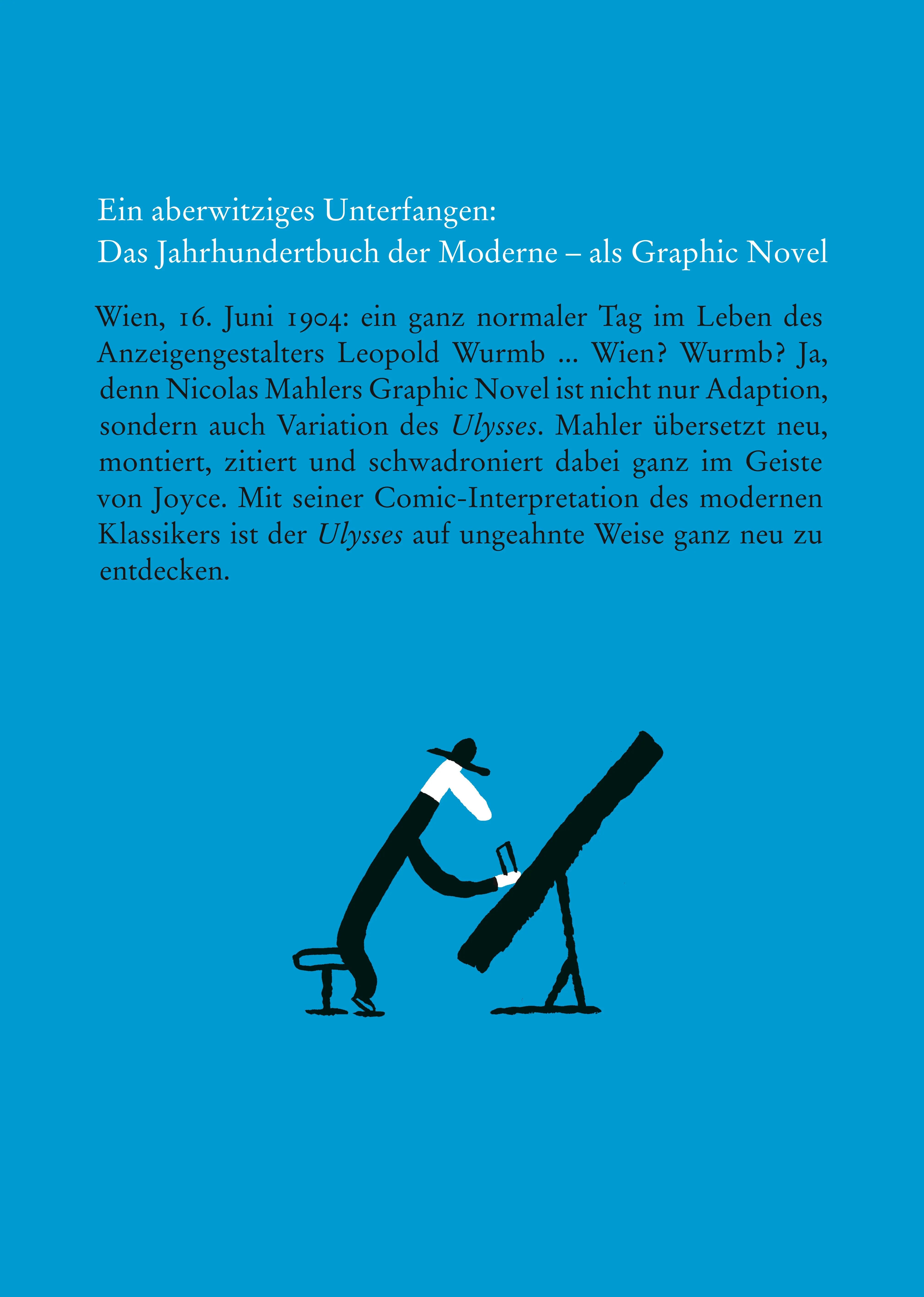 Buchrückseite von 'Ulysses' mit Klappentext - Paperback